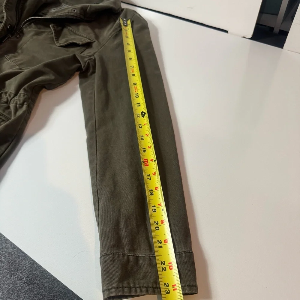 Vintage Levis Women’s Sz Olive Green Cotton Military Field Jacket Utility Coat - Picture 6 of 9